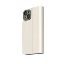 Moshi Overture MagSafe - Skórzane etui 3w1 z klapką iPhone 15 (Eggnog White)