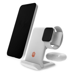 STM ChargeTree Go - Mobilna ładowarka bezprzewodowa 3w1 do iPhone, AirPods i Apple Watch (biały)