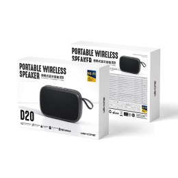 WEKOME D20 - Przenośny bezprzewodowy głośnik Bluetooth V5.0 (Czarny)