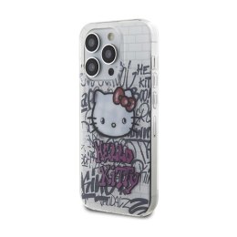 Hello Kitty IML Kitty On Bricks Graffiti - Etui iPhone 15 Pro Max (biały)