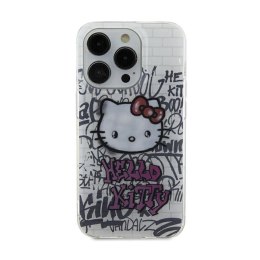 Hello Kitty IML Kitty On Bricks Graffiti - Etui iPhone 15 (biały)