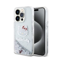 Hello Kitty Liquid Glitter Charms Kitty Head - Etui iPhone 13 Pro (srebrny)