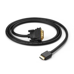 Kabel przewód przejściówka HDMI - DVI 4K 60Hz 30AWG 1m czarny