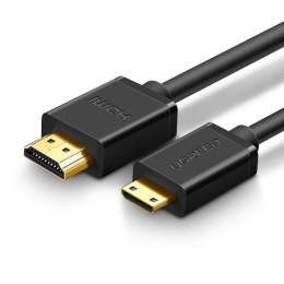 Kabel przewód przejściówka HDMI - mini HDMI 2.0v 4K 60Hz 30AWG 1.5m czarny