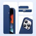 Gumowe elastyczne silikonowe etui pokrowiec iPhone 13 Pro Max niebieski