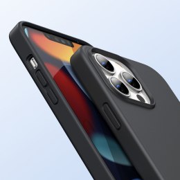Gumowe elastyczne silikonowe etui pokrowiec iPhone 13 Pro czarny