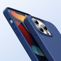 Gumowe elastyczne silikonowe etui pokrowiec iPhone 13 Pro niebieski
