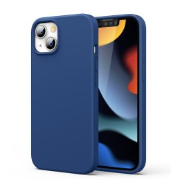 Gumowe elastyczne silikonowe etui pokrowiec iPhone 13 niebieski