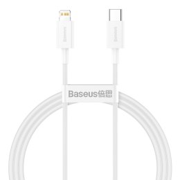 Kabel przewód do iPhone USB Typ C - Lightning Power Delivery 20W 1m biały