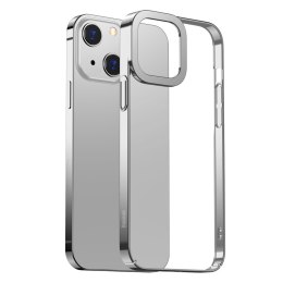 Przezroczyste etui pokrowiec iPhone 13 Glitter Case srebrny