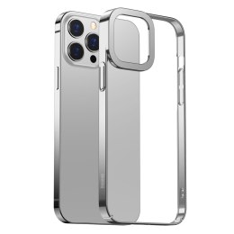 Przezroczyste etui pokrowiec iPhone 13 Pro Glitter Case srebrny