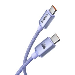 Kabel przewód do szybkiego ładowania i transferu danych USB - USB-C 100W 1.2m fioletowy
