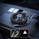3w1 Szybka ładowarka samochodowa z kablem Lightning do iPhone 1.5m 17W czarny