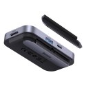 4w1 Rozdzielacz portów PadJoy HUB USB do tabletu smartfona USB-C HDMI mini jack ciemnoszary