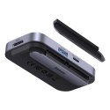 6w1 Rozdzielacz portów PadJoy HUB USB do tabletu smartfona USB-C HDMI SD TF ciemnoszary