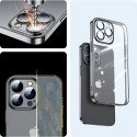 Case etui żelowe do iPhone 14 Plus obudowa pokrowiec z metaliczną ramką 14Q czarny