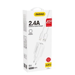 Ładowarka sieciowa EU 2x USB 5V/2.4A + kabel Lightning do iPhone biały