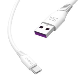 Przewód kabel USB - USB-C 5A 1m biały