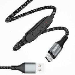 2w1 Kabel przewód USB - micro USB + timer wyłącznik czasowy 5A 1m czarny