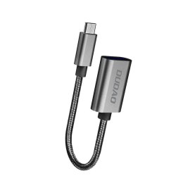 Adapter przejściówka kabel OTG z USB na micro USB szary