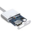 Adapter przejściówka z iPhone Lightning na HDMI FullHD + Lightning biały