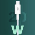 Kabel przewód do iPhone do szybkiego ładowania USB-C - Lightning PD 20W 1m biały