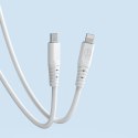 Kabel przewód elastyczny USB-C - Lightning iPhone biały