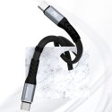 Kabel przewód płaski króki USB-C - USB-C L10C PD 100W 23cm czarny