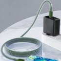 Kabel przewód USB-C 60W 20V 3A 1.2m zielony oliwkowy