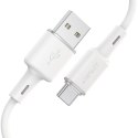 Kabel przewód USB - USB-C 3A 1.2m biały