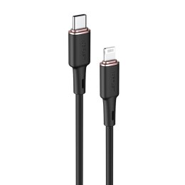 Kabel przewód do iPhone MFI USB-C - Lightning 30W 3A 1.2m czarny