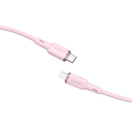 Kabel przewód do iPhone MFI USB-C - Lightning 30W 3A 1.2m różowy