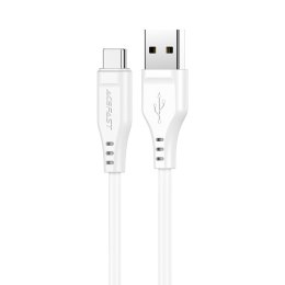 Kabel przewód do telefonu USB - USB-C 3A 1.2m biały