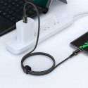 Kabel przewód w oplocie USB-C 60W 20V 3A 1.2m czarny