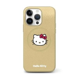 Hello Kitty Leather Kitty Head MagSafe - Etui iPhone 13 Pro (złoty)