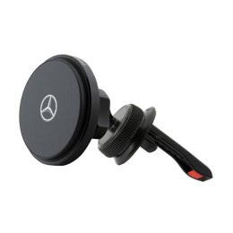 Mercedes Silver Star MagSafe - Magnetyczny uchwyt samochodowy z ładowaniem bezprzewodowym 15W (czarny)