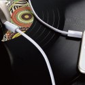 Kabel przewód audio stereo AUX mini jack 3.5mm 3 polowy 1m biały