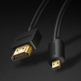 Kabel przewód przejściówka HDMI - micro HDMI 2.0v 4K 60Hz 30AWG 1.5m czarny