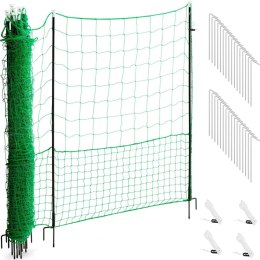 Siatka ogrodzenie ochronne hodowlane dla kur drobiu 1,25 x 25 m