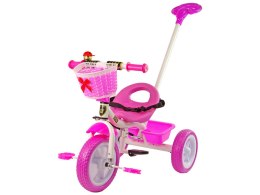 Rower Trójkołowy PRO100 Różowy Koszyk Koła EVA