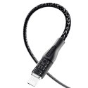 3w1 Przewód kabel przejściówka z USB na USB-C microUSB Lightning 120W 1m srebrny