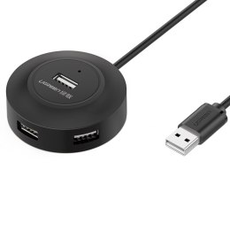 4w1 HUB rozdzielacz adapter USB 2.0 do 4x USB-A 480Mb/s 1m czarny