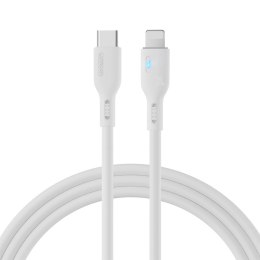 Kabel do iPhone ze wskaźnikiem LED USB-C - Lightning 20W 2m biały