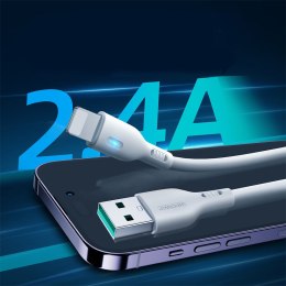 Kabel do iPhone ze wskaźnikiem LED USB - Lightning 2.4A 1.2m biały
