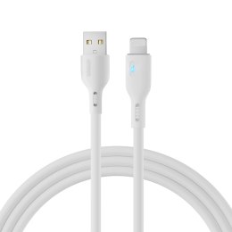 Kabel do iPhone ze wskaźnikiem LED USB - Lightning 2.4A 2m biały