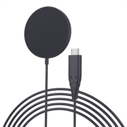 Ładowarka magnetyczna indukcyjna do iPhone 15W MagSafe czarna