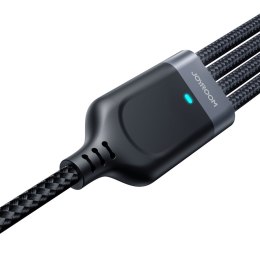 4w1 Kabel przewód USB-A - USB-C 2x iPhone Lightning microUSB 1.2m czarny