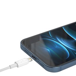 Kabel przewód do iPhone USB-C - Lightning 30W PD 1m biały