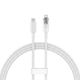 Kabel przewód w oplocie do iPhone Explorer Series USB-C - Lightning 20W 1m biały