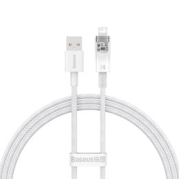 Kabel przewód w oplocie do iPhone Explorer Series USB - Lightning 2.4A 1m biały